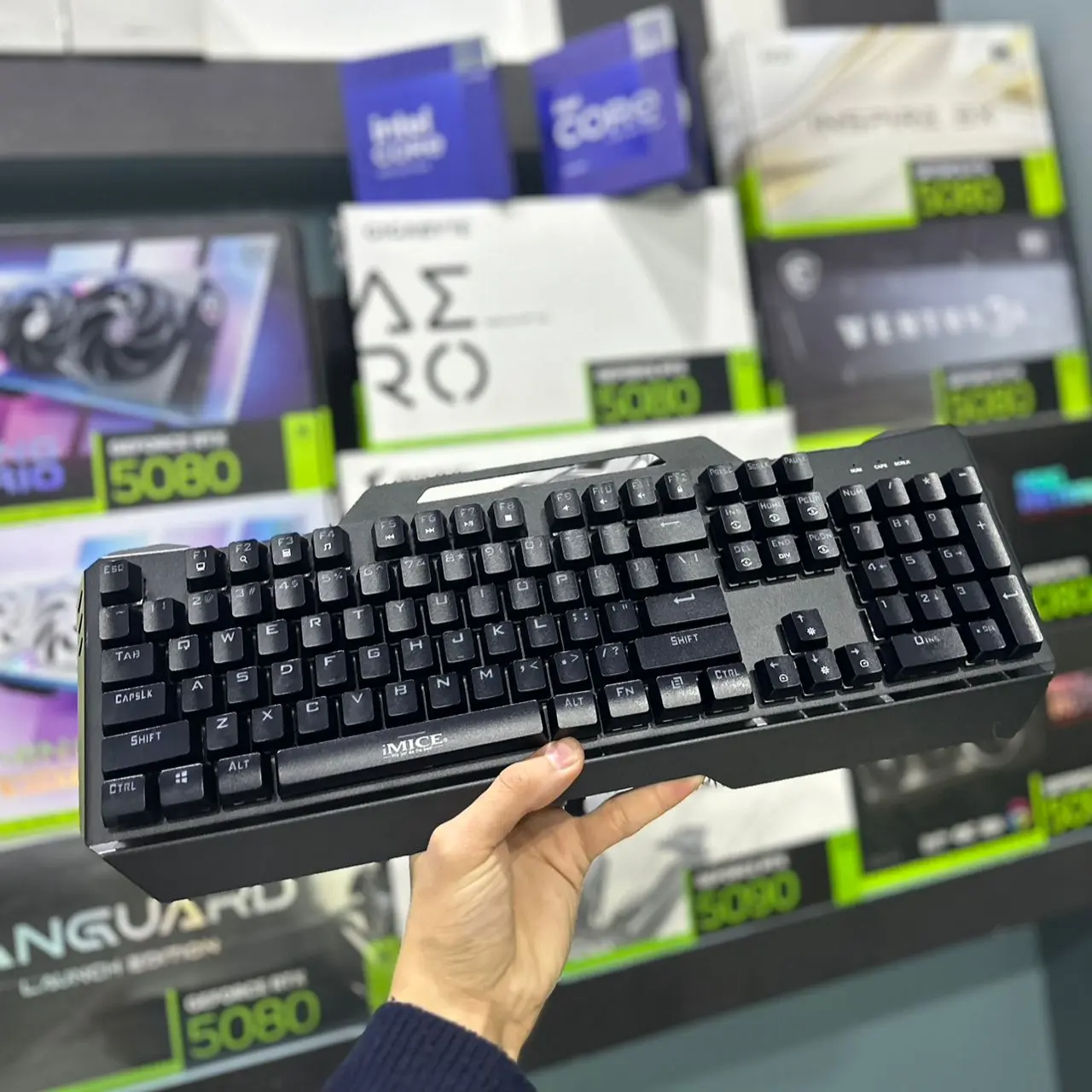 CLAVIER MECANIQUE GAMING IMICE GK-400 BLACK RED_SWITCH RGB